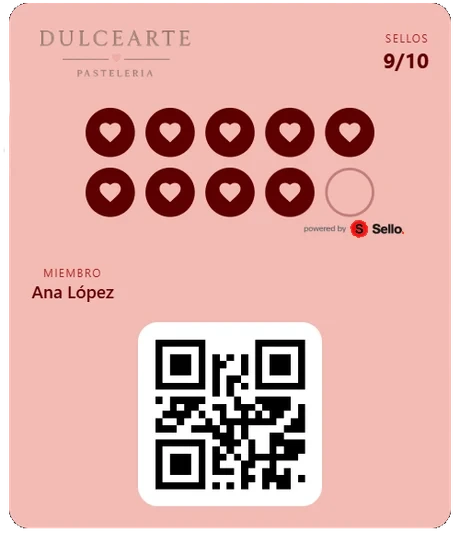 Tarjeta Pastelería
