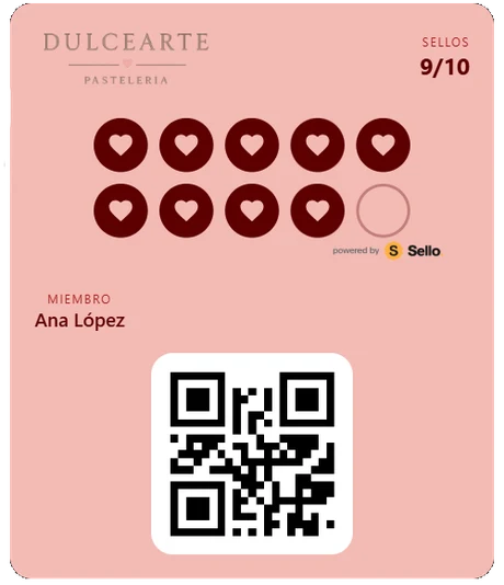 Tarjeta Pastelería